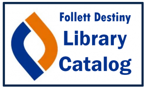 Image of Follett Destiny Library catalog logo, which links to Destiny, the library catalog